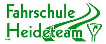 Fahrschule Heideteam green logo and link to home page