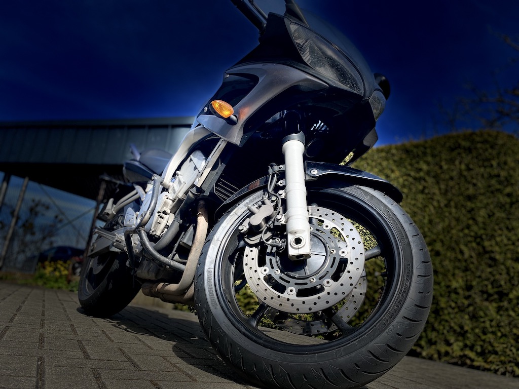 Motorcycle at night